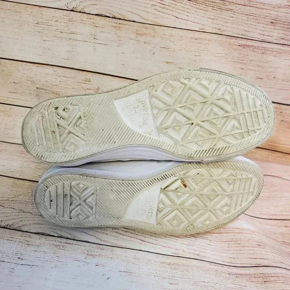 Converse Womens 6.5 Chuck Tayler All Star Suede Buff Buff White Sneakers - Picture 8 of 10